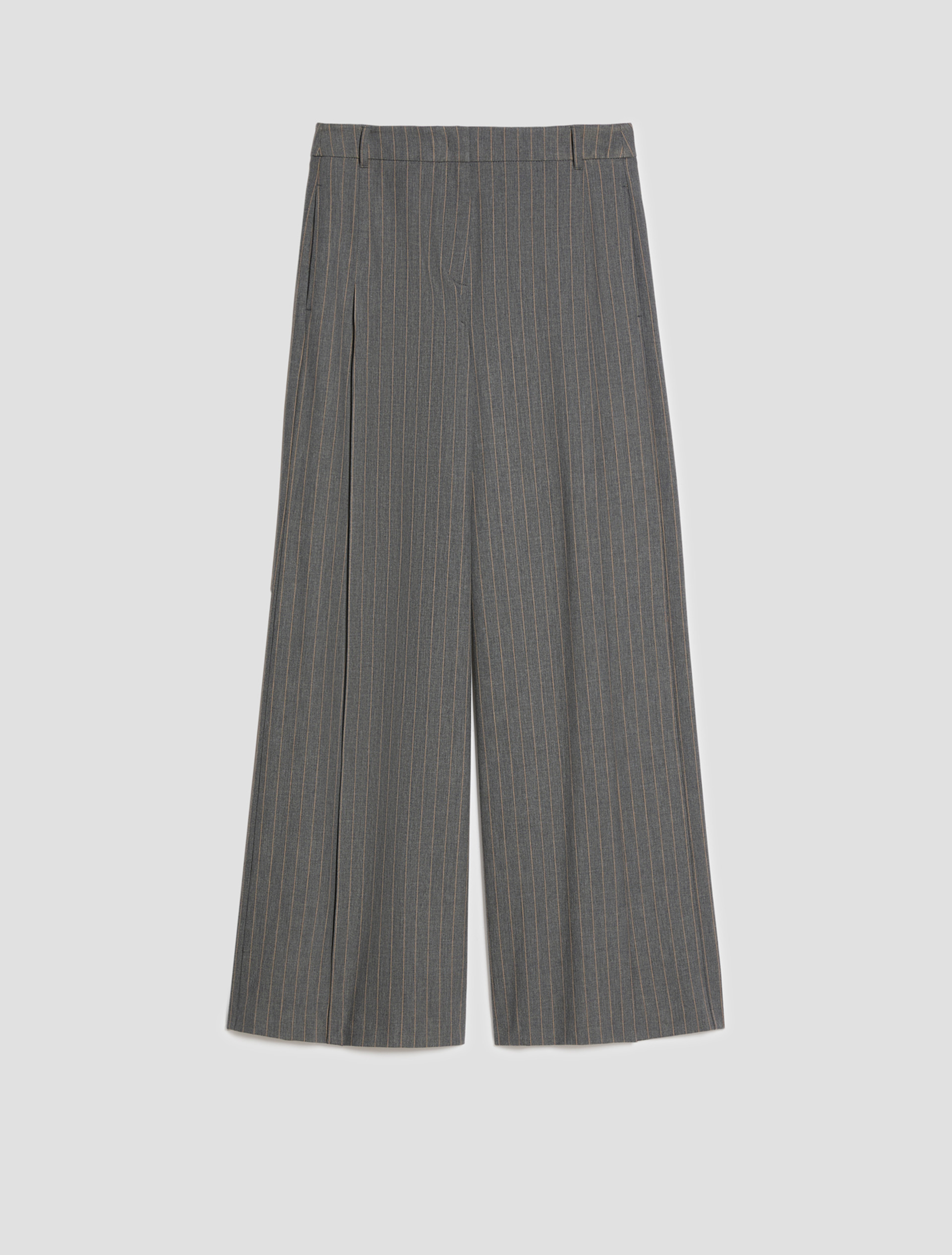 Wide-leg pinstripe trousers - GREY - Pennyblack - 2