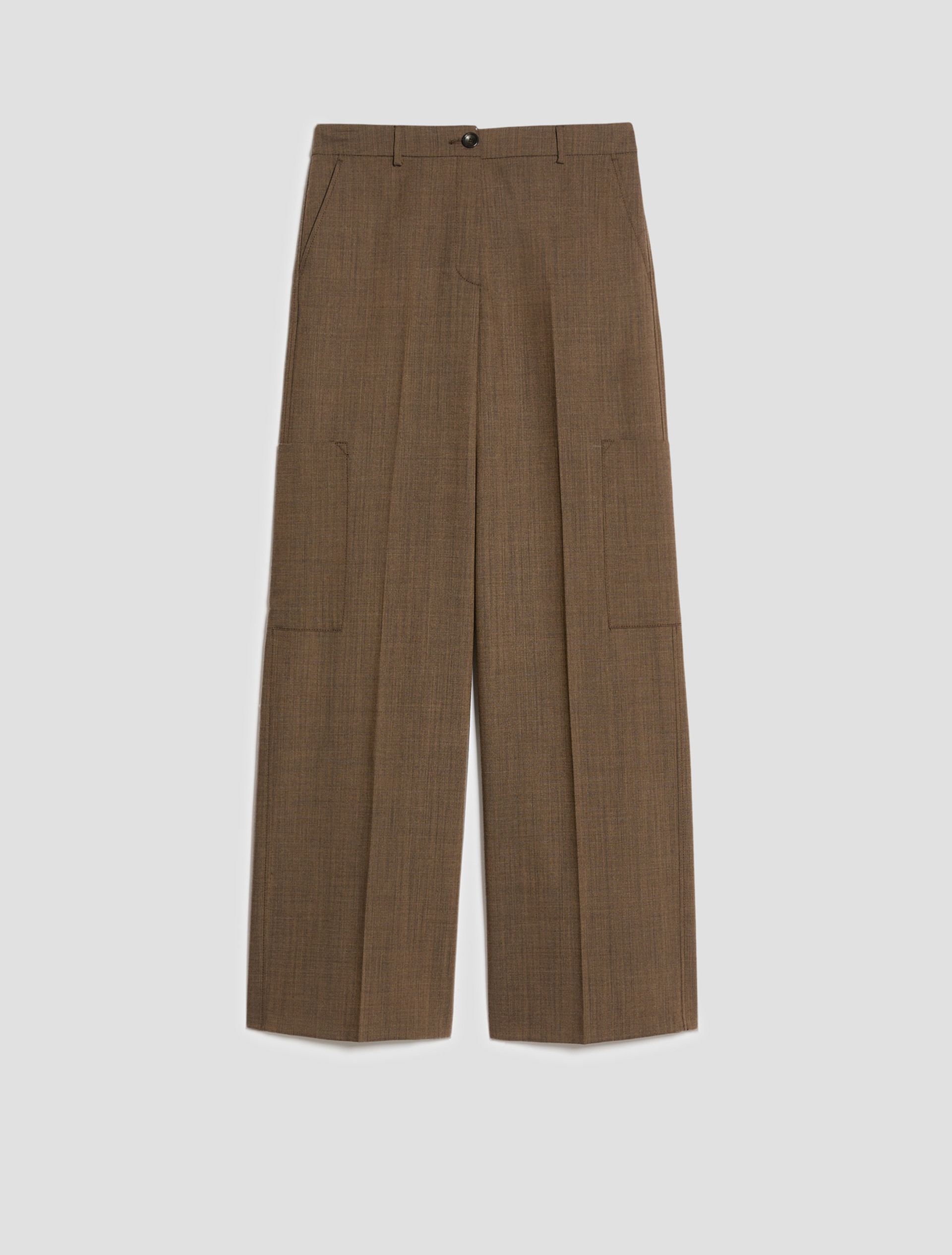 Pure wool cargo trousers - BROWN - Pennyblack - 2