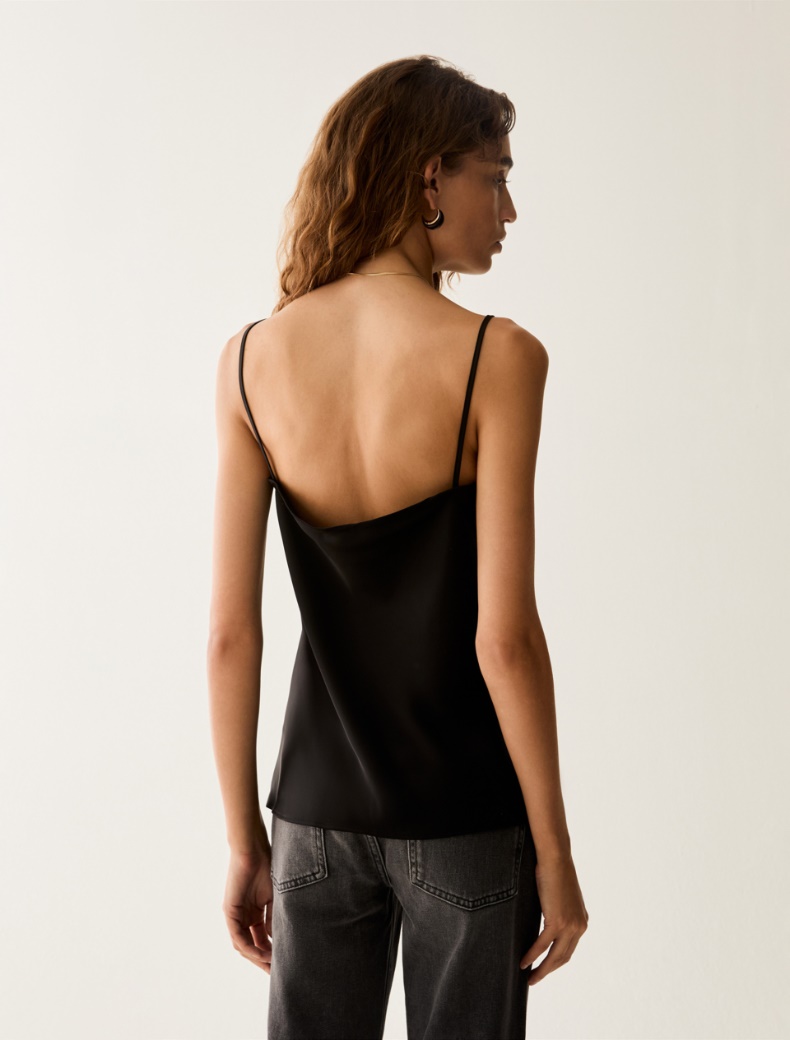 Lace-detail satin top - Pennyblack - 3