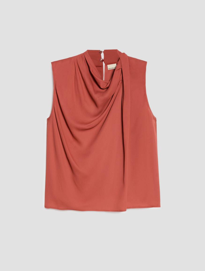 Double georgette top - RED - Pennyblack - 2