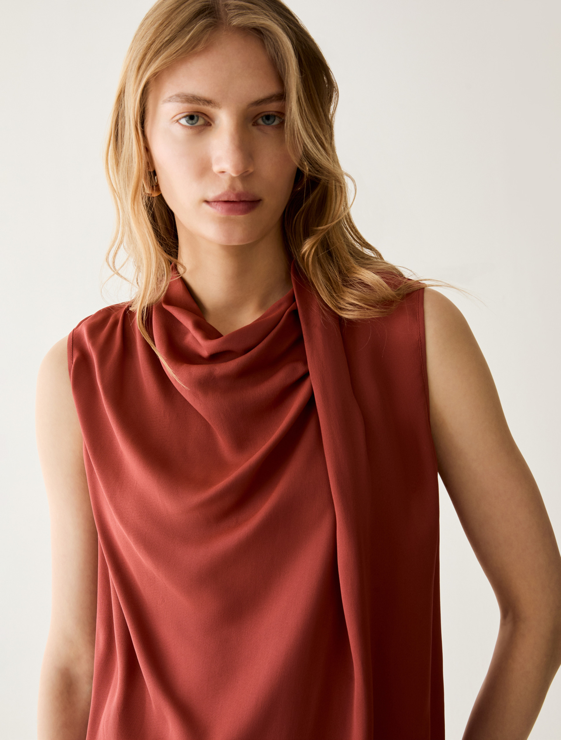 Double georgette top - RED - pennyblack
