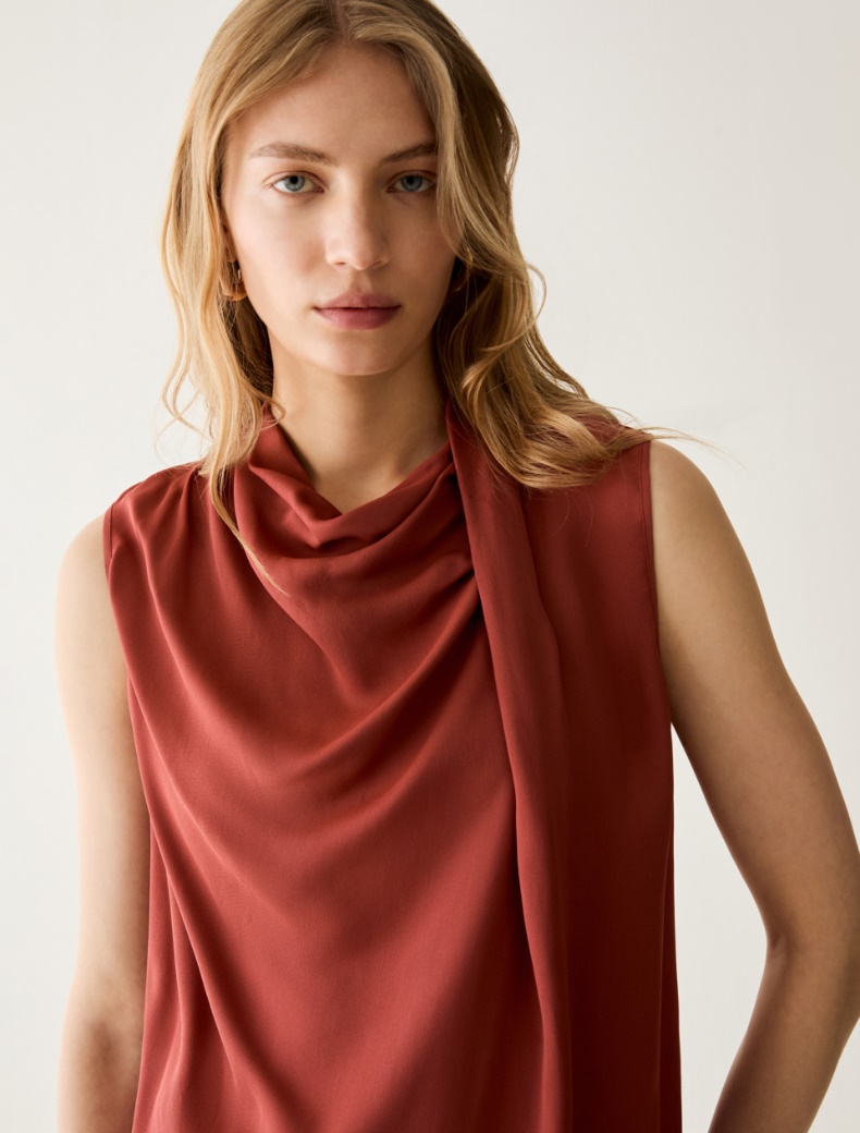Double georgette top - RED - pennyblack