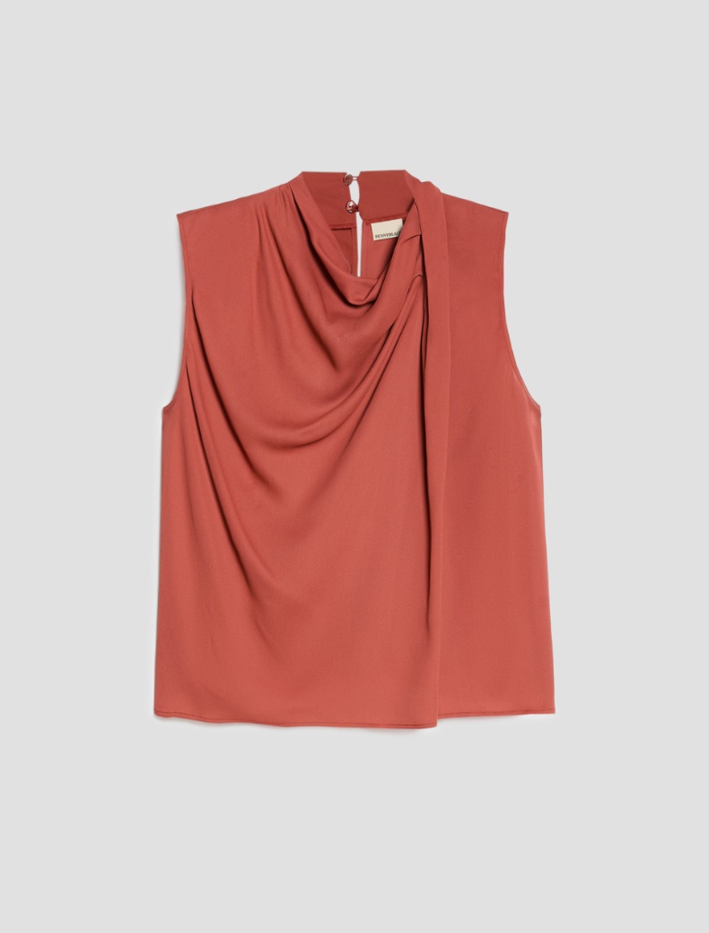 Double georgette top Double georgette top - RED - pennyblack