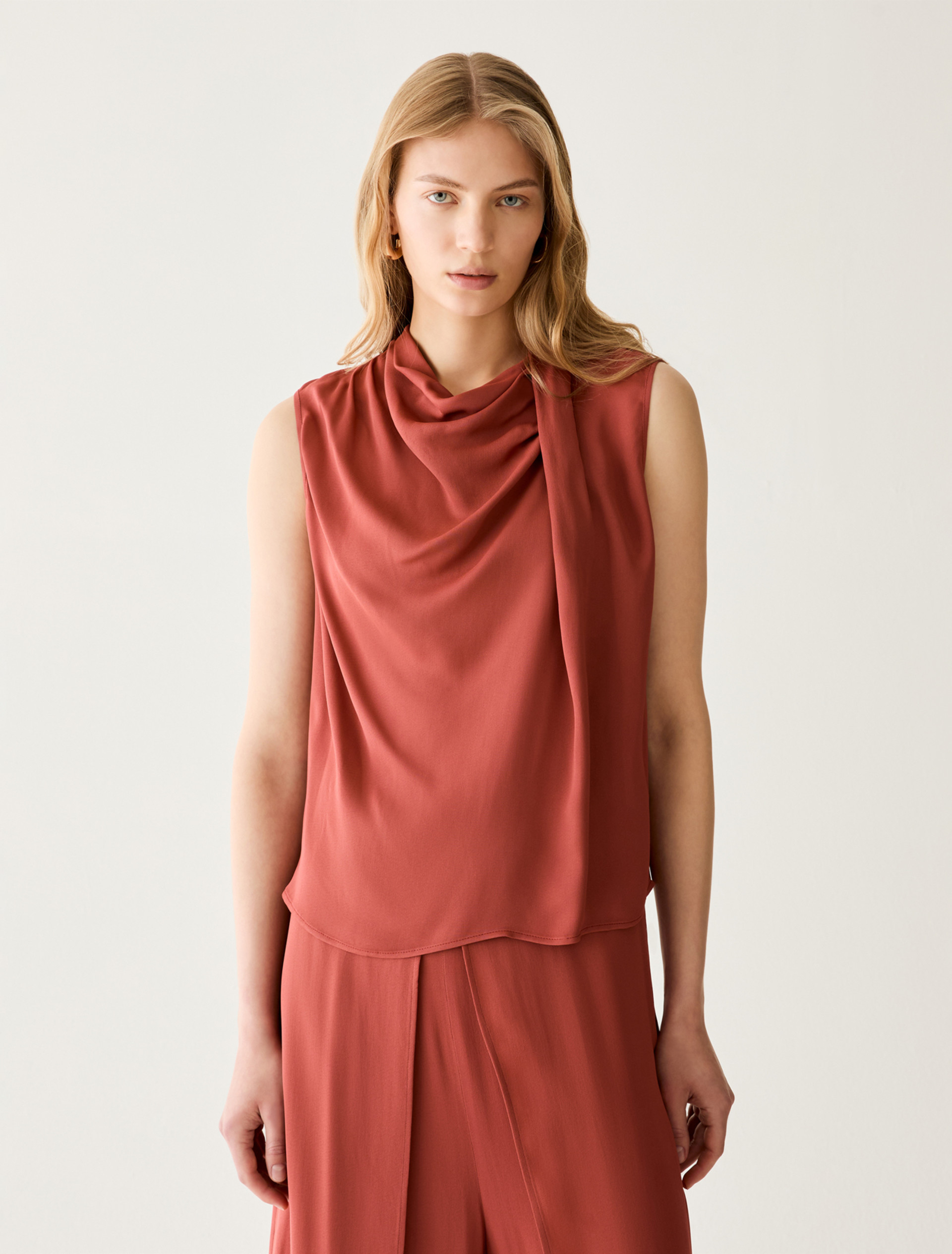 Double georgette top - RED - pennyblack