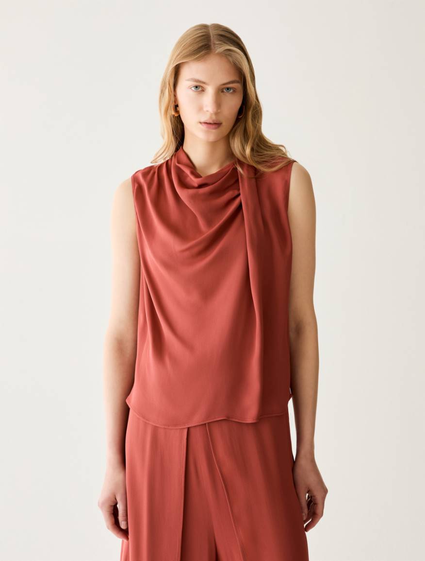 Double georgette top - RED - Pennyblack