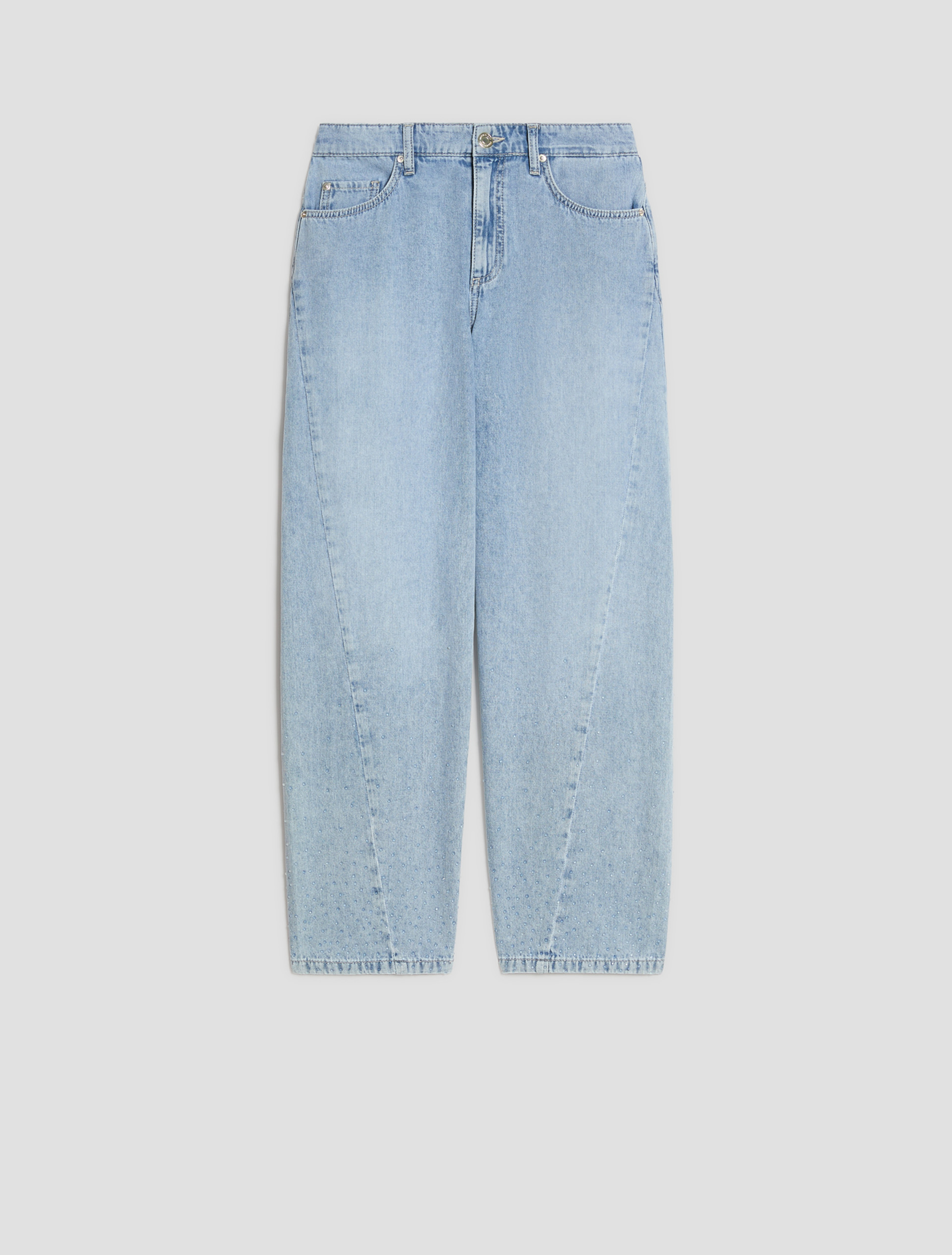 Raindrop barrel-leg jeans - DUST BLUE - Pennyblack - 2