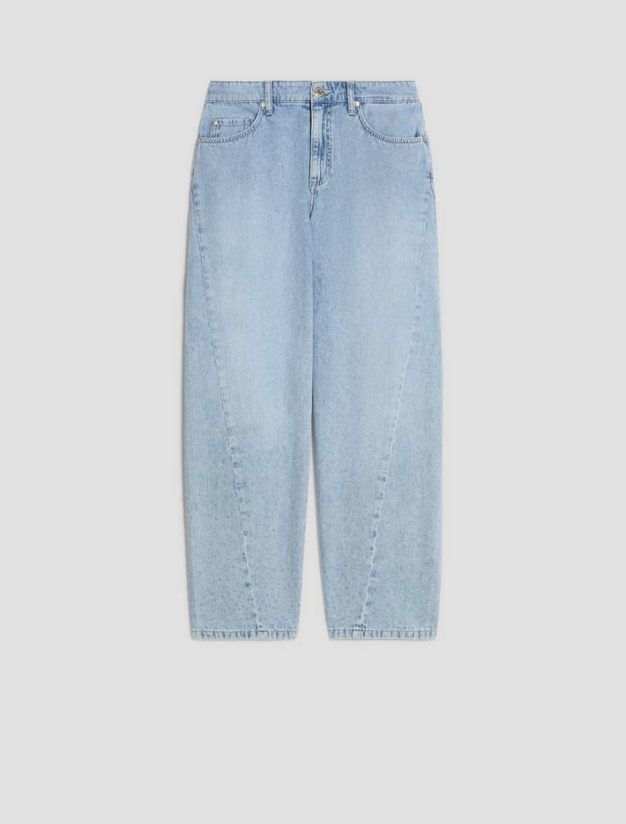 Raindrop barrel-leg jeans - DUST BLUE - Pennyblack - 2