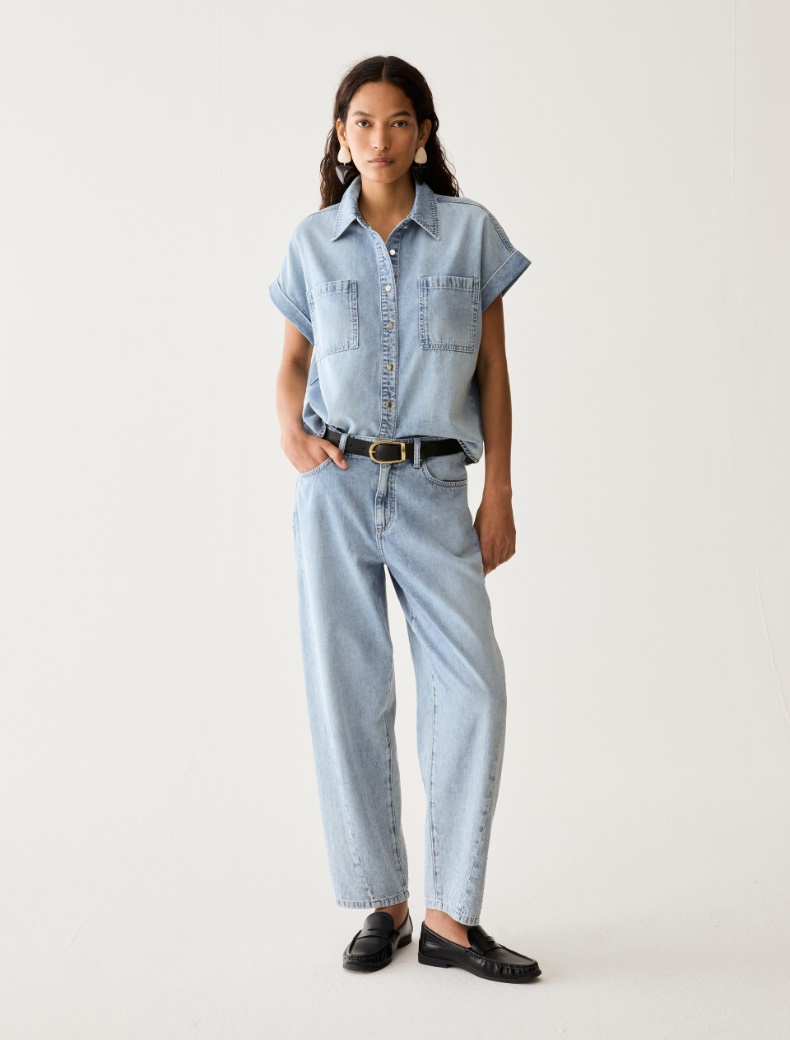 Raindrop barrel-leg jeans - Pennyblack - 6