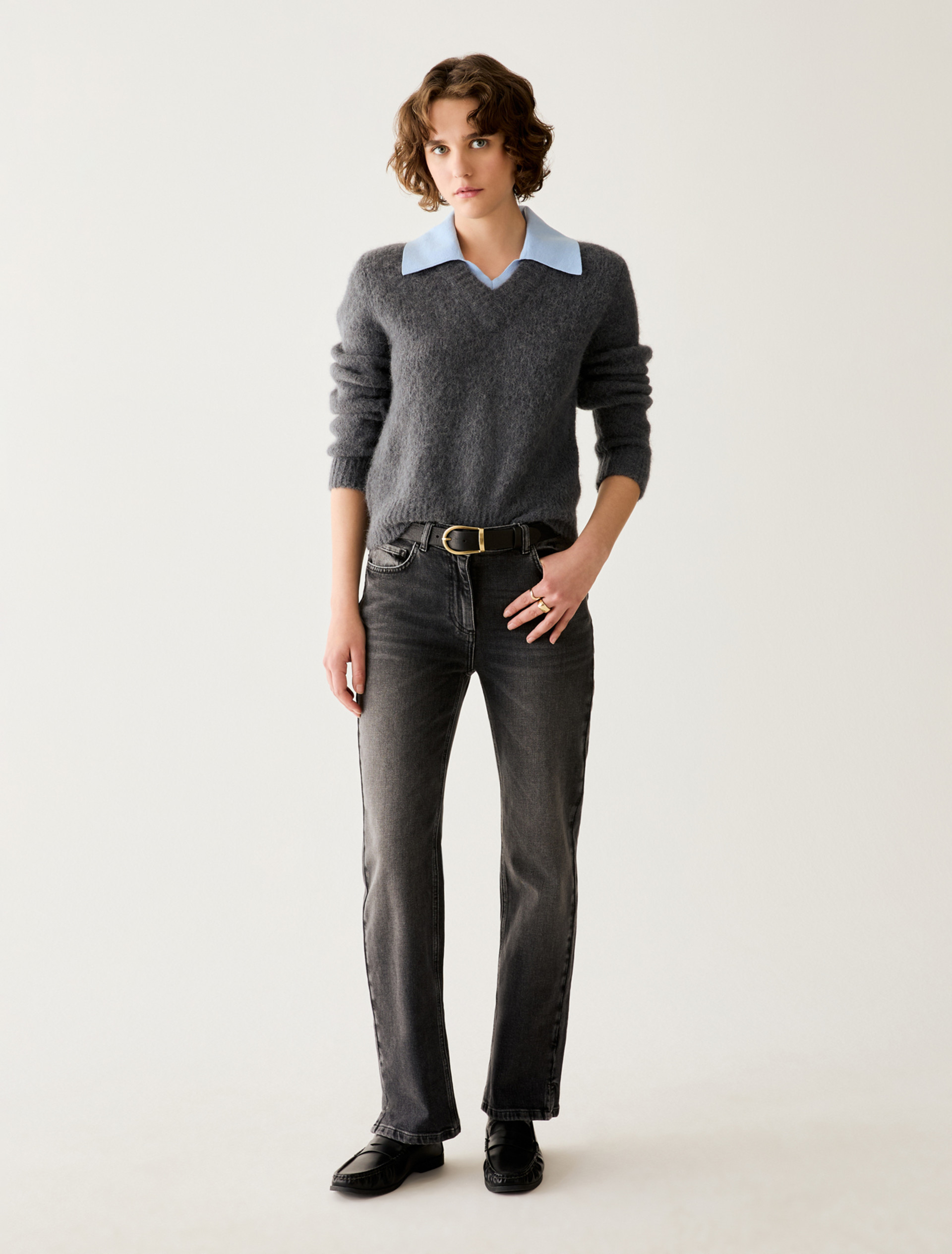 Regular-cut jeans - GREY - Pennyblack - 1