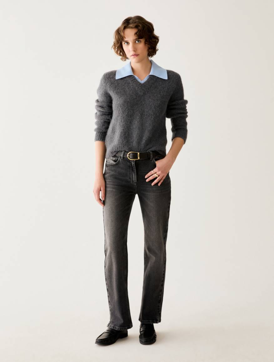 Regular-cut jeans - GREY - Pennyblack