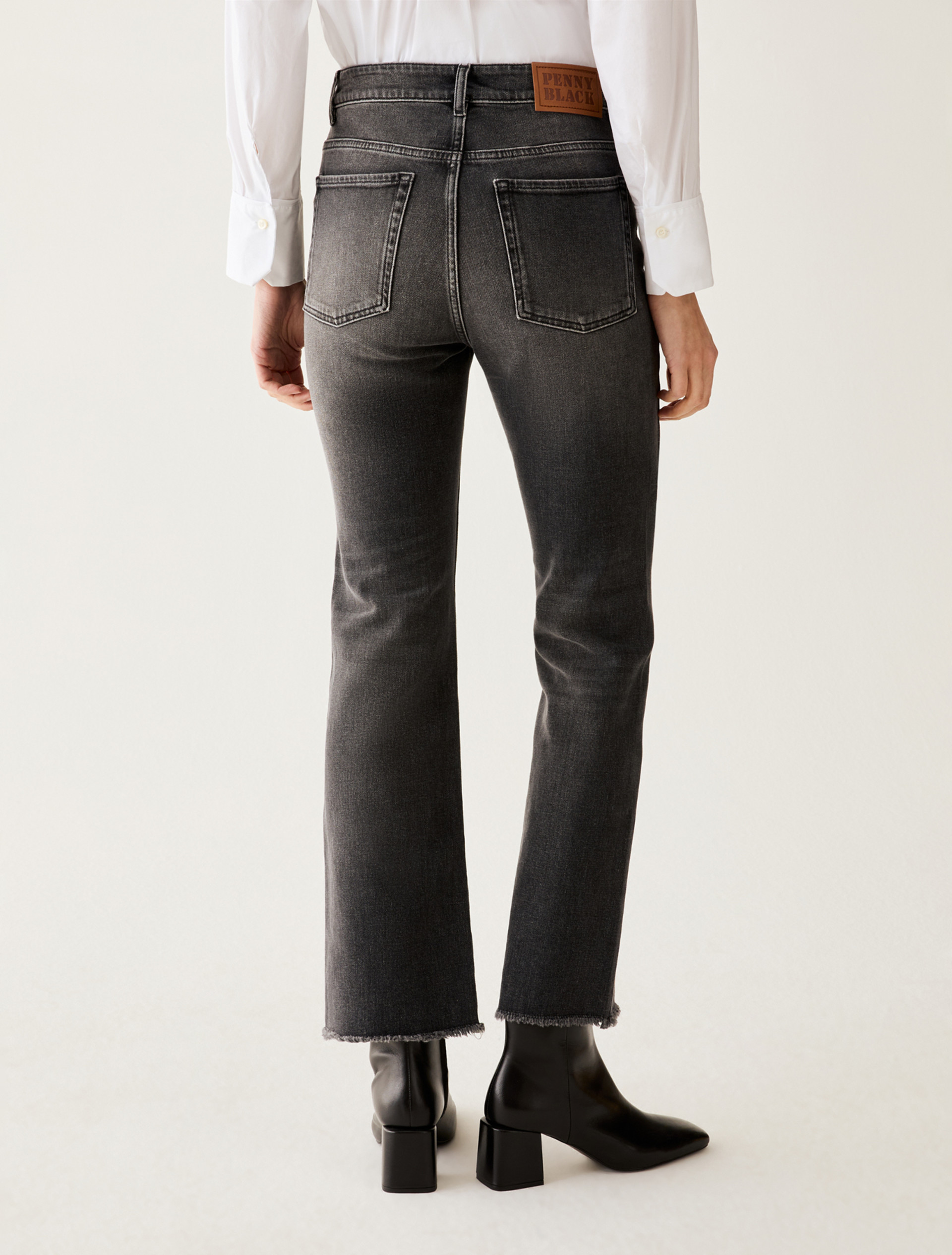 Mini-flare cut jeans - GREY - Pennyblack - 3