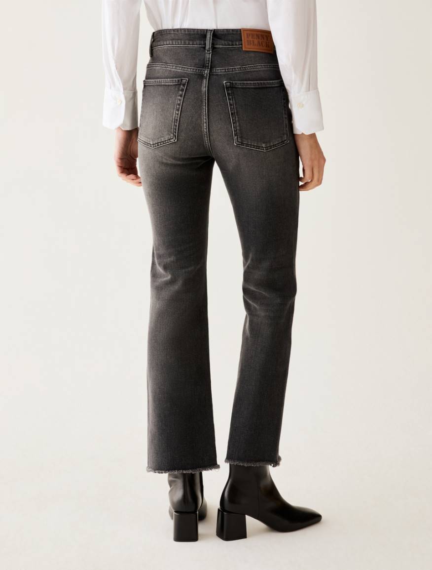 Mini-flare cut jeans - GREY - Pennyblack - 3