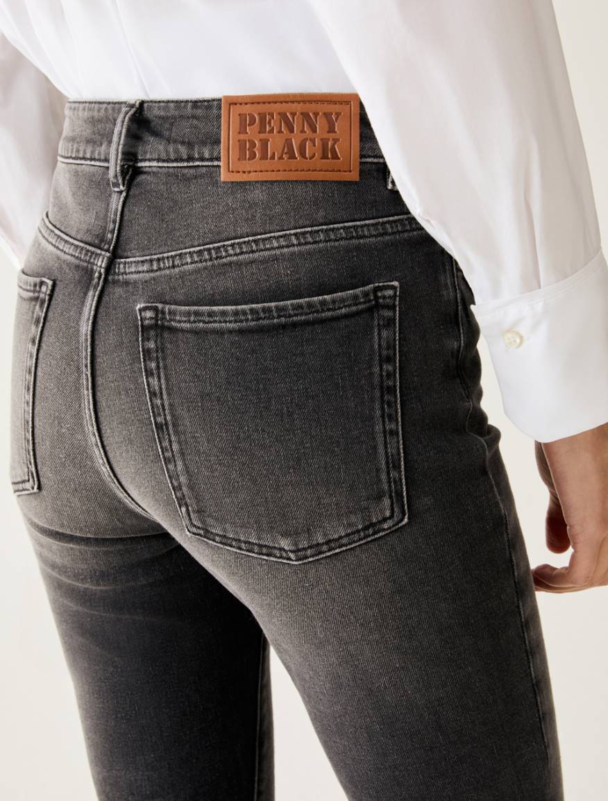 Mini-flare cut jeans - GREY - Pennyblack - 4