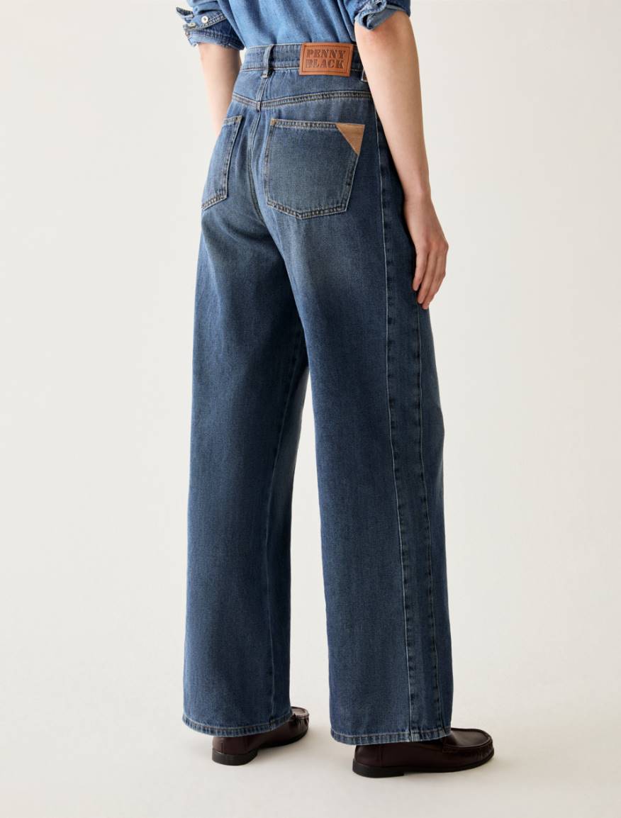 Jeans puddle fit - BLUE JEANS - Pennyblack - 3