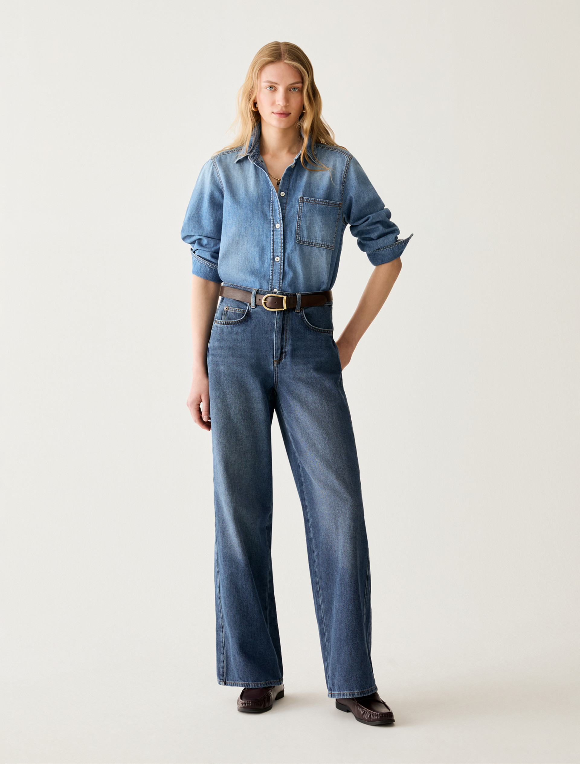 Jeans puddle fit - BLUE JEANS - Pennyblack - 1