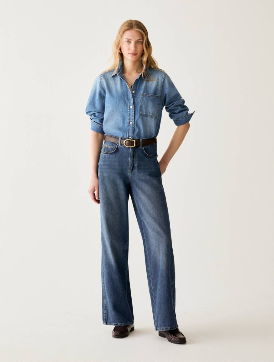 Jeans puddle fit - BLUE JEANS - Pennyblack