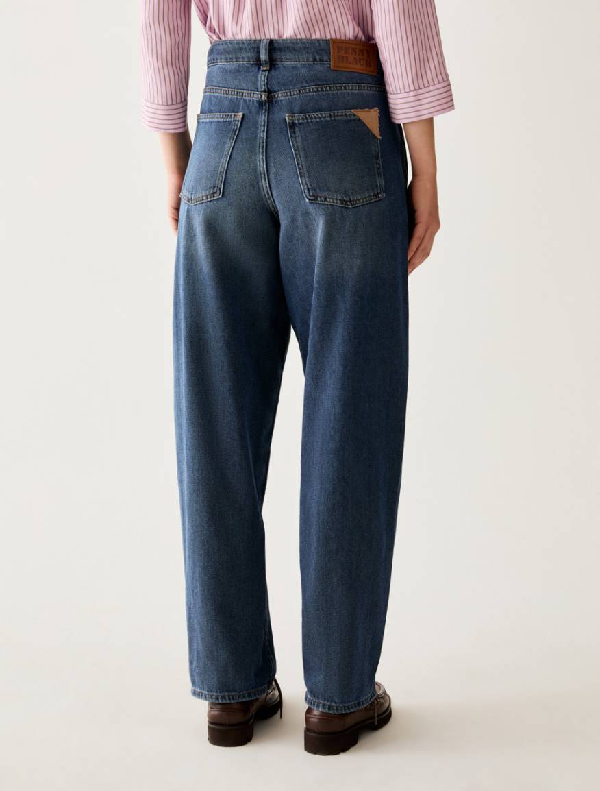 Balloon-cut jeans - BLUE JEANS - Pennyblack - 3