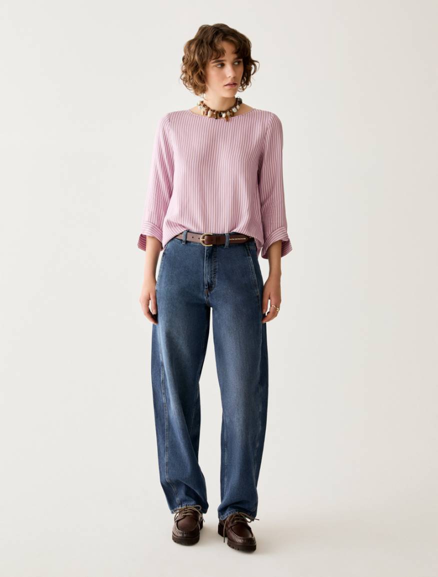Balloon-cut jeans - BLUE JEANS - Pennyblack