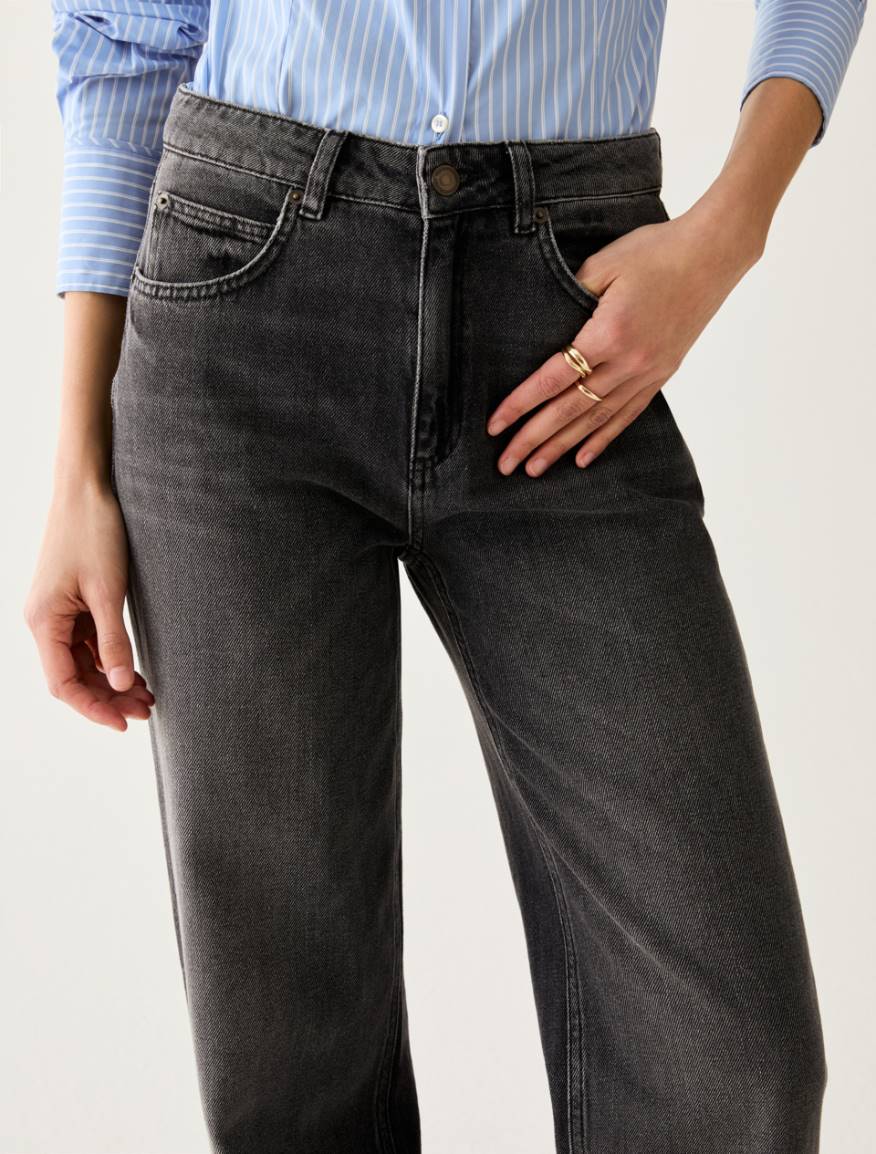 Straight-cut jeans - GREY - Pennyblack - 4