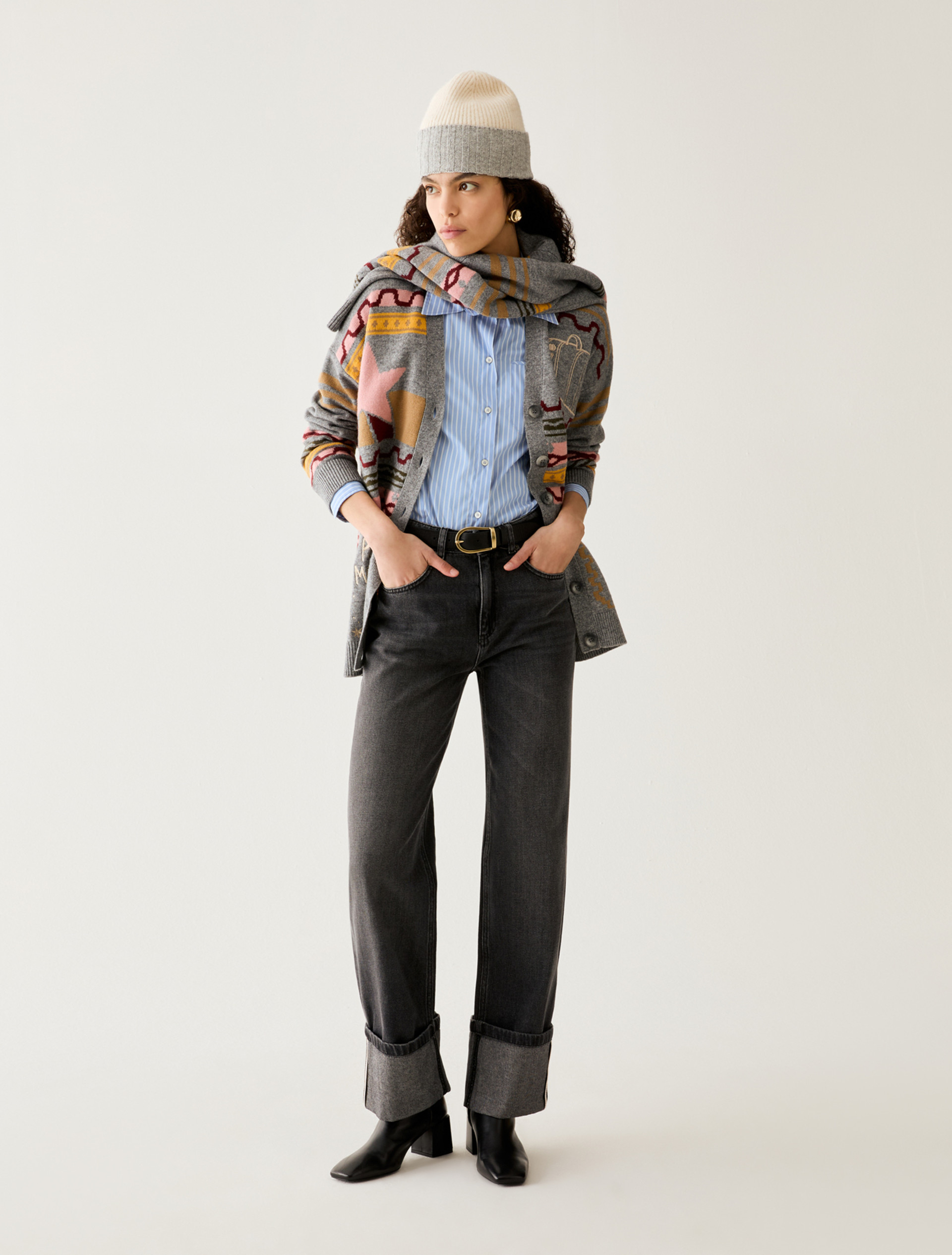 Straight-cut jeans - GREY - Pennyblack - 5