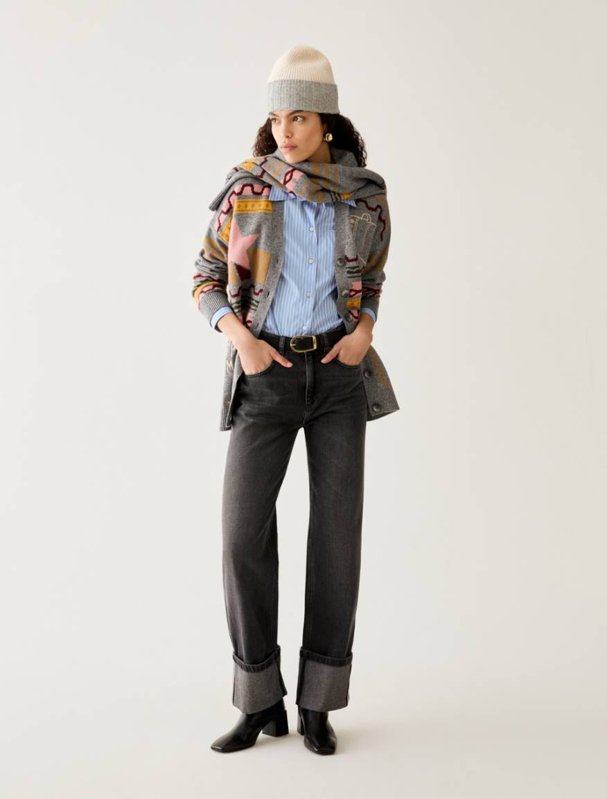 Straight-cut jeans - GREY - Pennyblack - 5