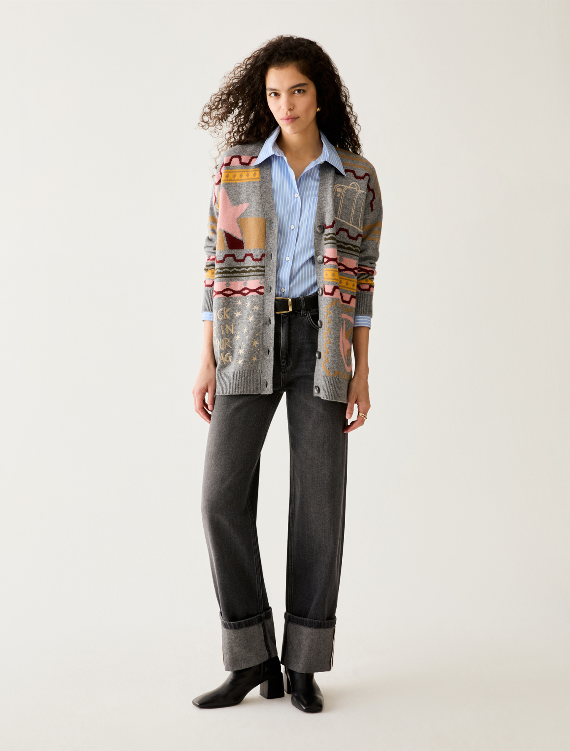 Straight-cut jeans - GREY - Pennyblack - 1