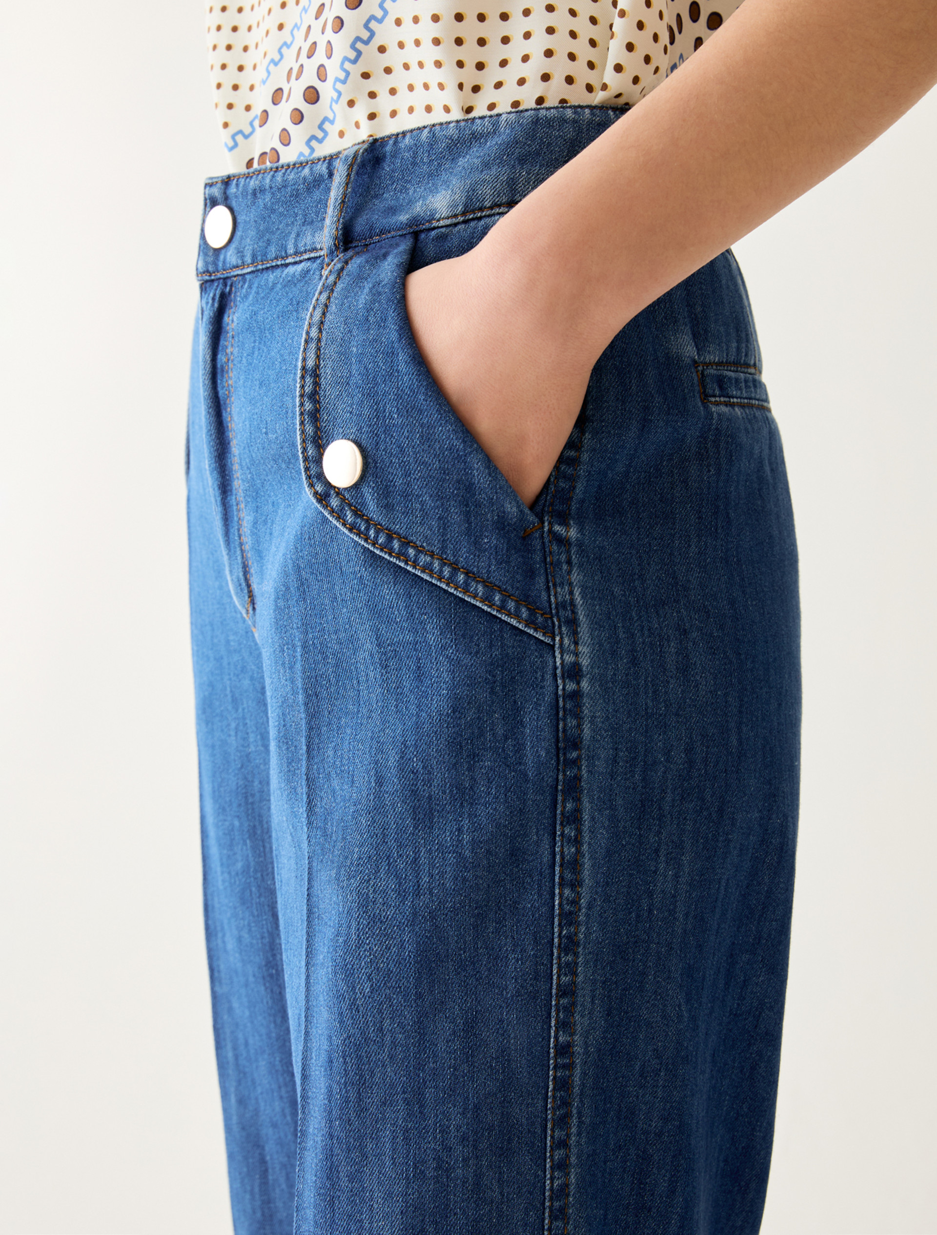 Lightweight straight-leg jeans - BLUE JEANS - pennyblack