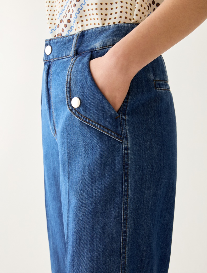 Lightweight straight-leg jeans - BLUE JEANS - pennyblack