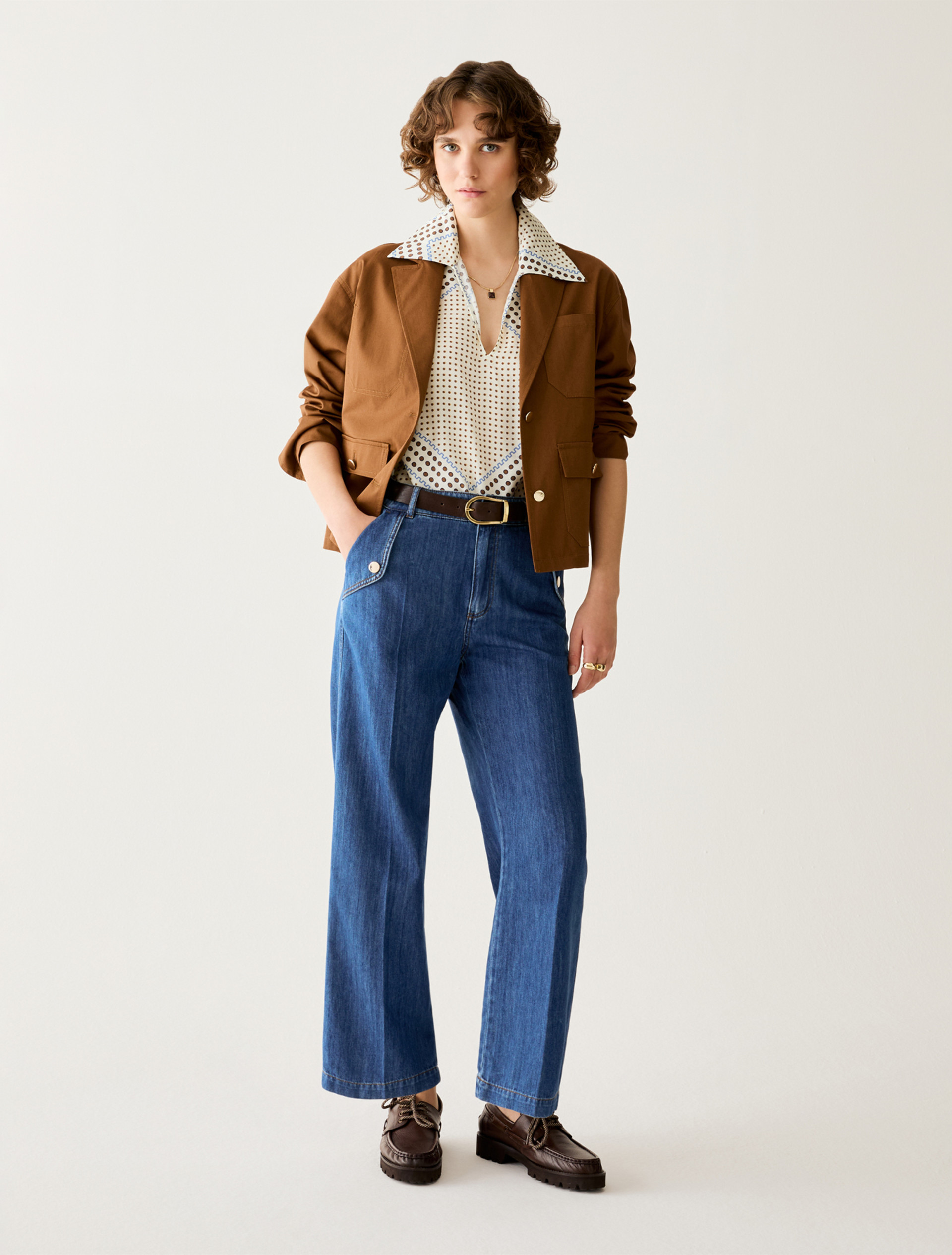 Lightweight straight-leg jeans - BLUE JEANS - pennyblack