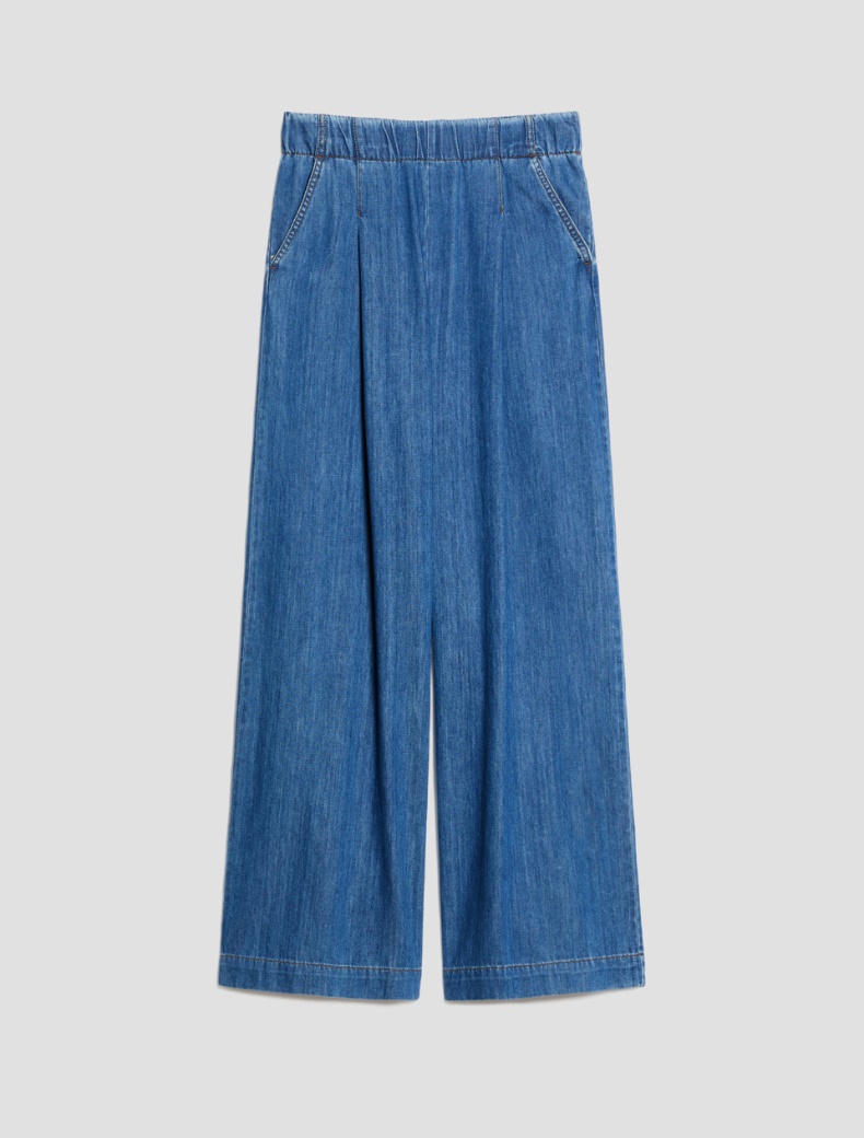 Lightweight wide-leg jeans - BLUE JEANS - pennyblack