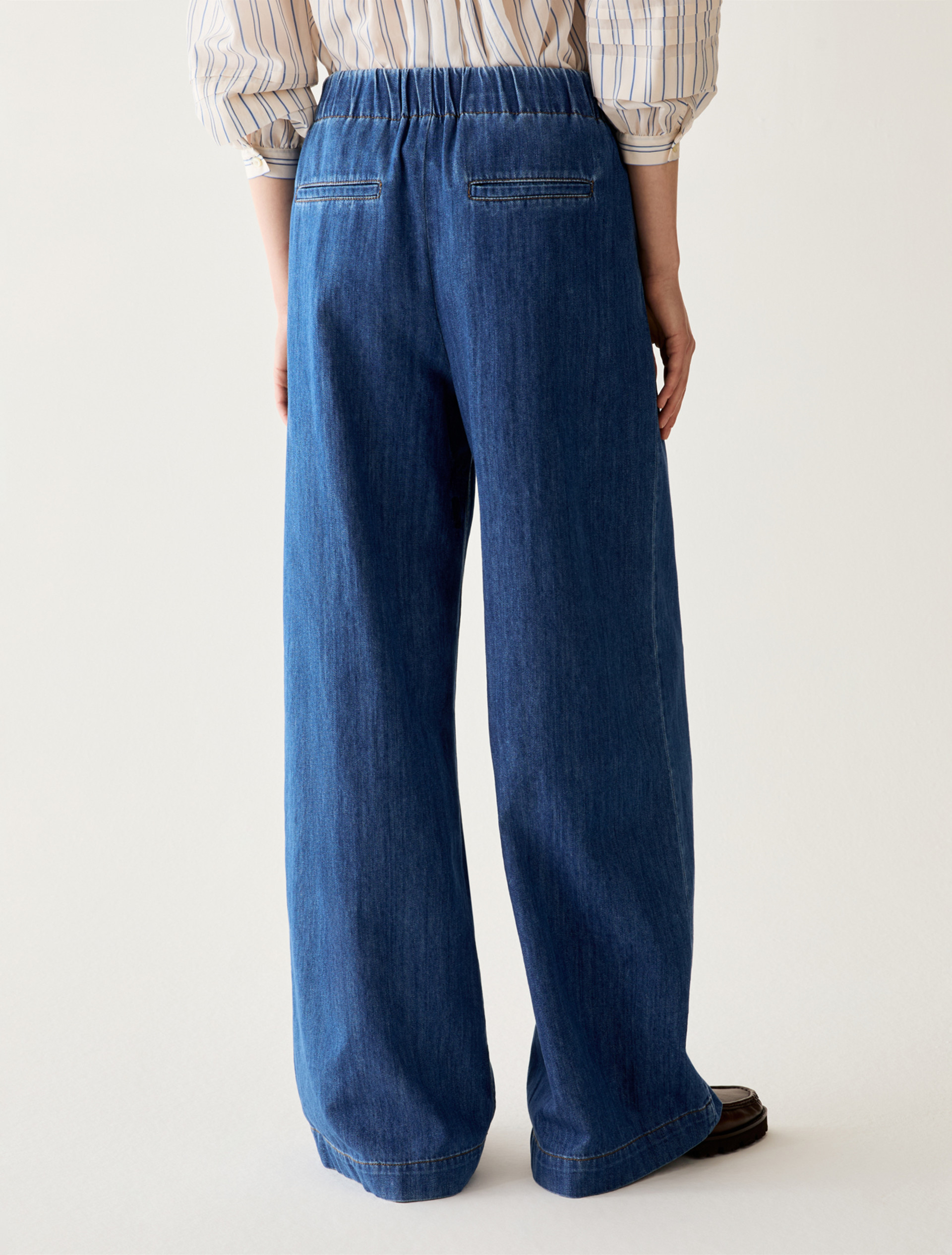 Lightweight wide-leg jeans - BLUE JEANS - pennyblack