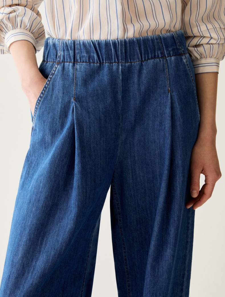 Lightweight wide-leg jeans - BLUE JEANS - pennyblack