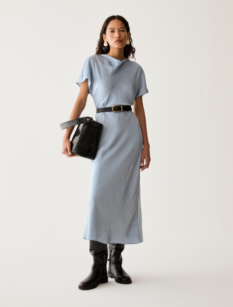 Crinkle twill midi dress - Pennyblack - 5