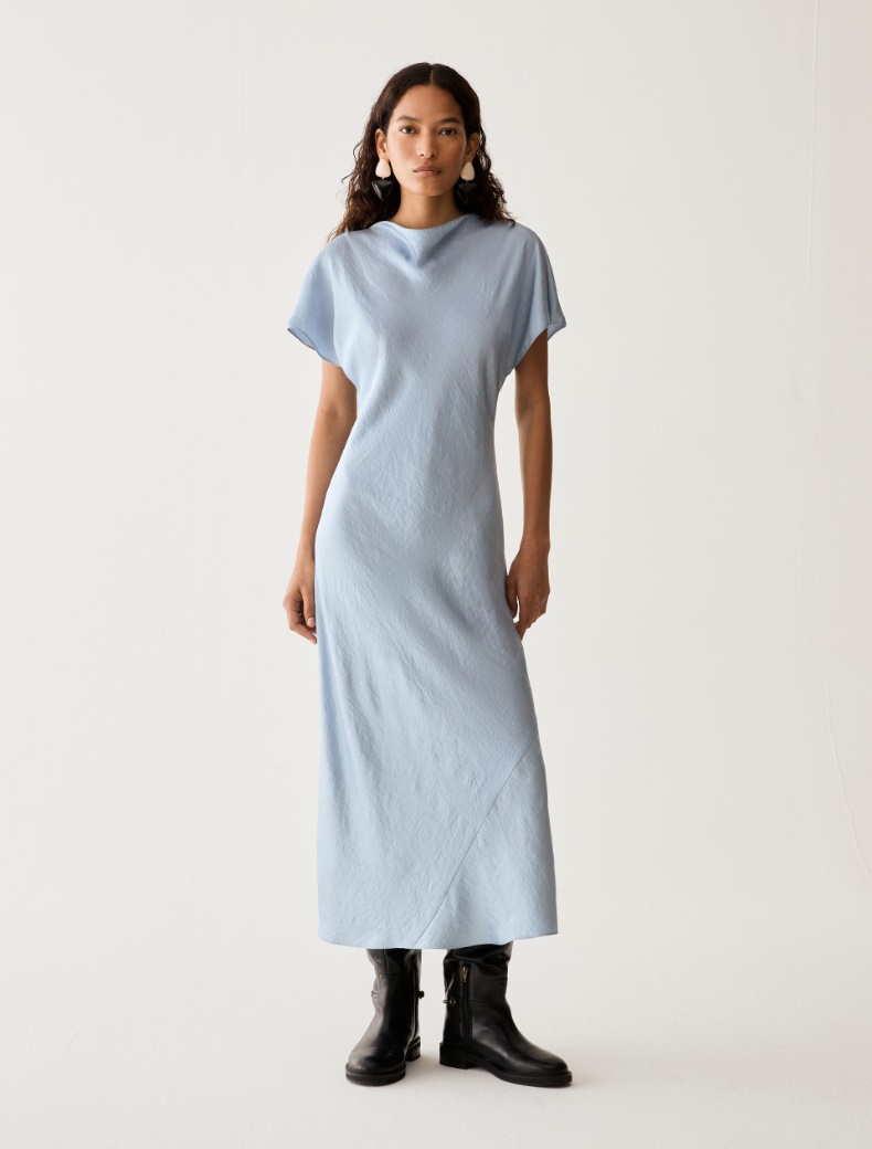 Crinkle twill midi dress - Pennyblack