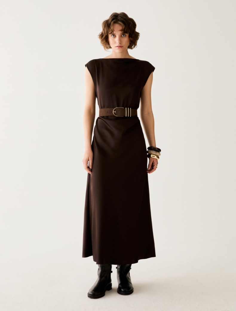 Satin dress with draping - Pennyblack - 6