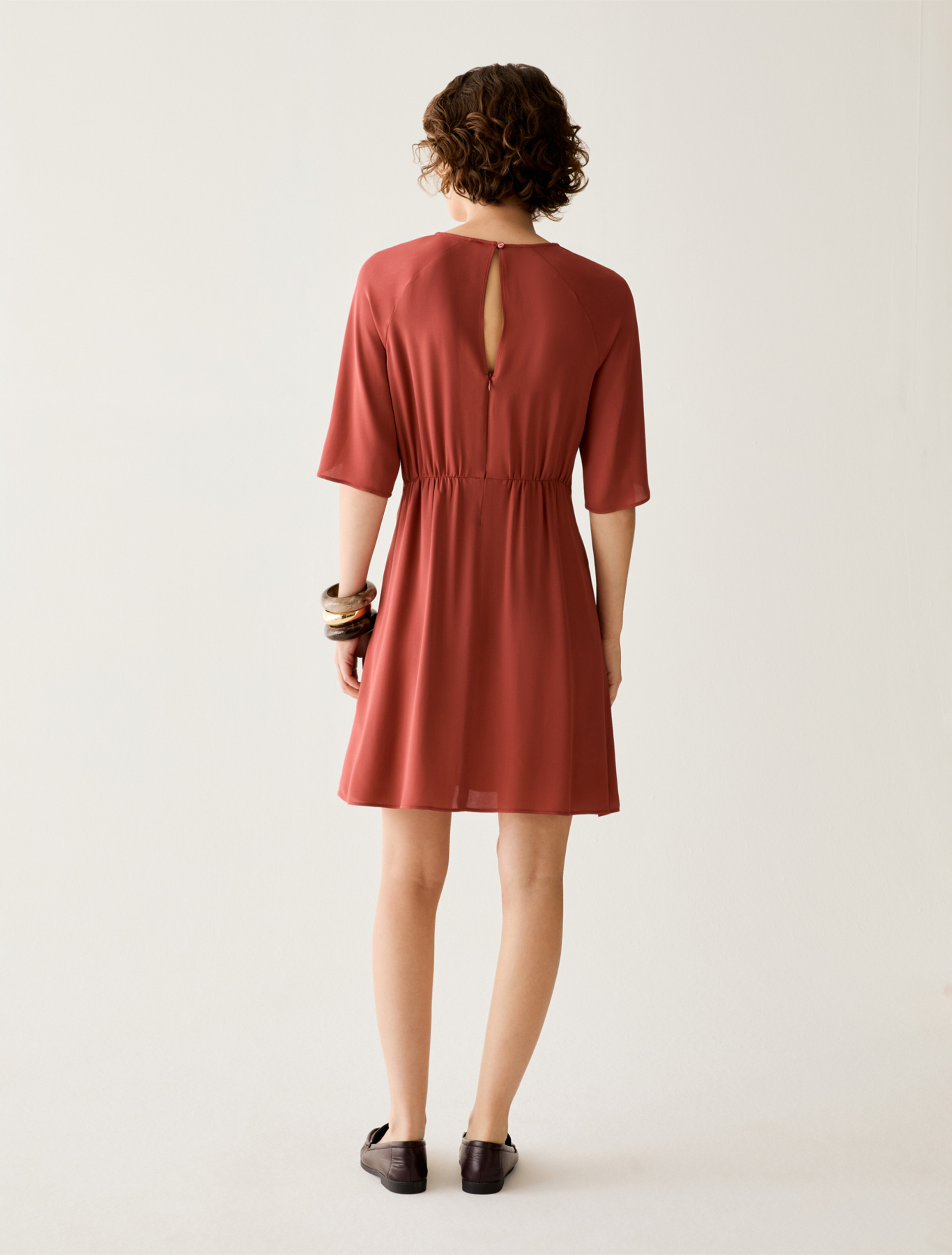 Double georgette dress - RED - pennyblack
