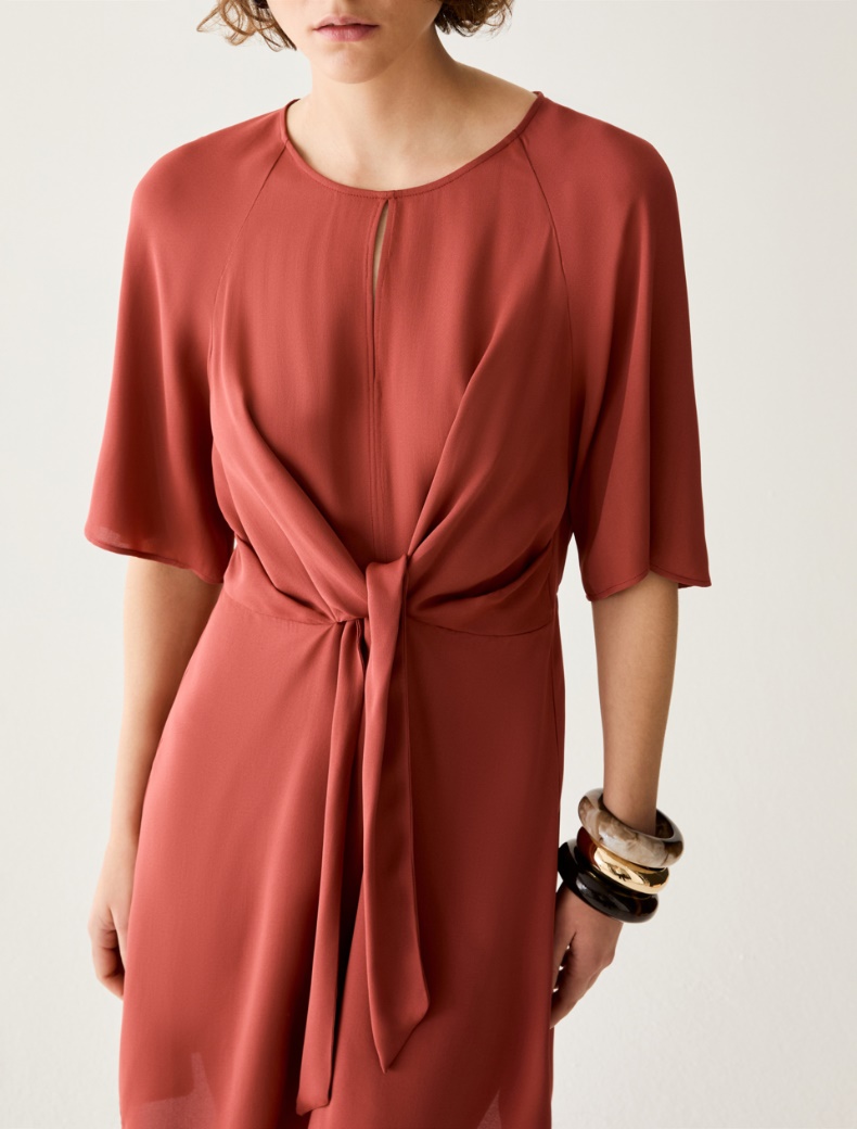 Double georgette dress - RED - pennyblack