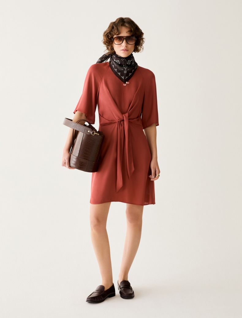 Double georgette dress - RED - pennyblack