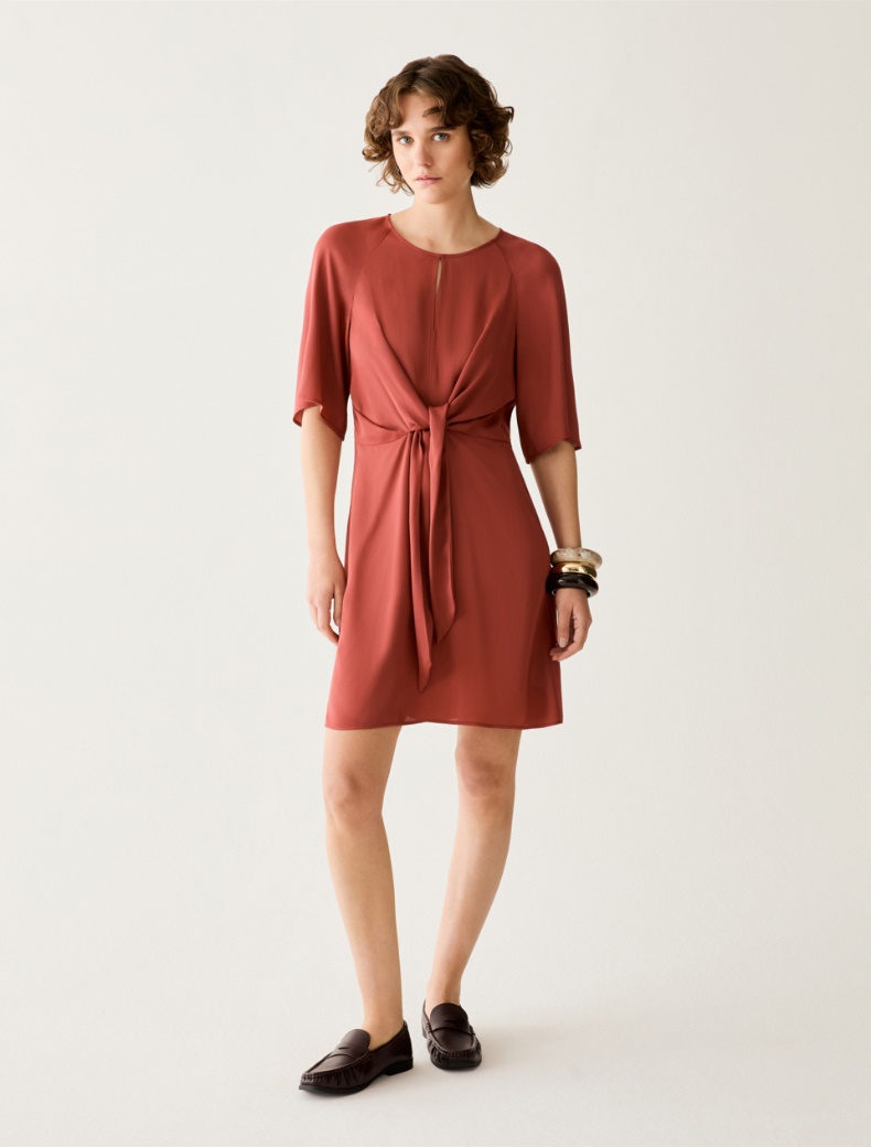 Double georgette dress - RED - pennyblack