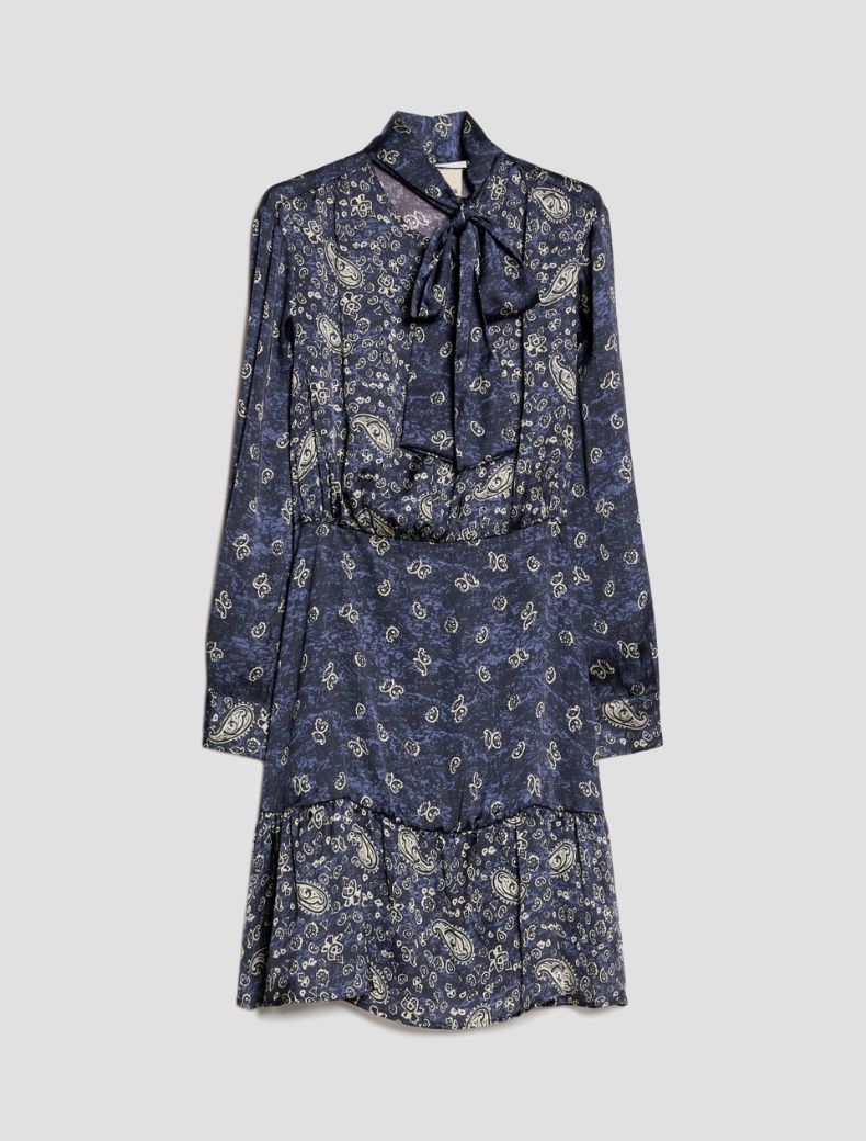 Paisley-print satin dress - Pennyblack - 2