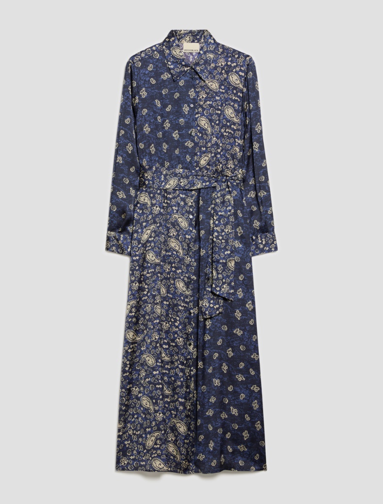 Paisley satin shirt dress - Pennyblack - 2