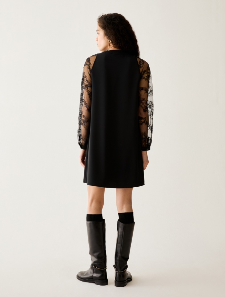Twill and lace tunic dress - Pennyblack - 3