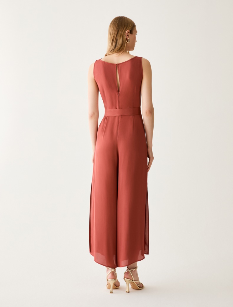 Double georgette jumpsuit - RED - pennyblack