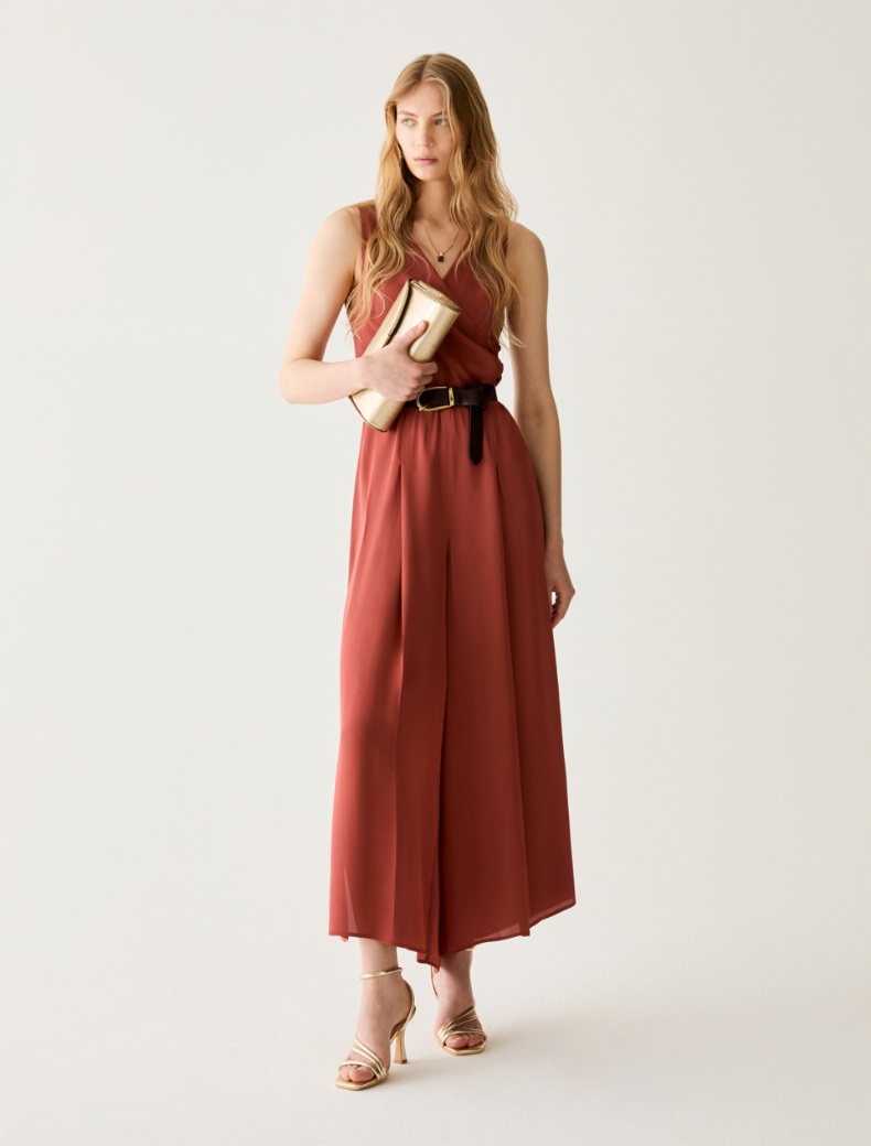Double georgette jumpsuit - RED - pennyblack
