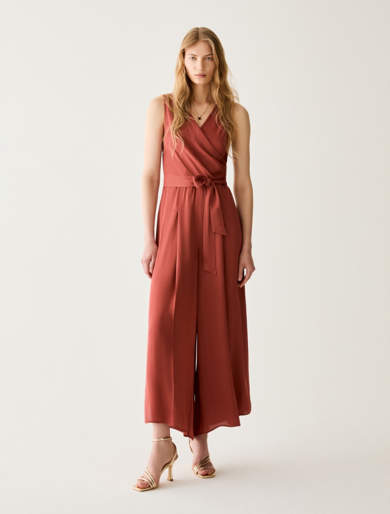 Double georgette jumpsuit - RED - pennyblack