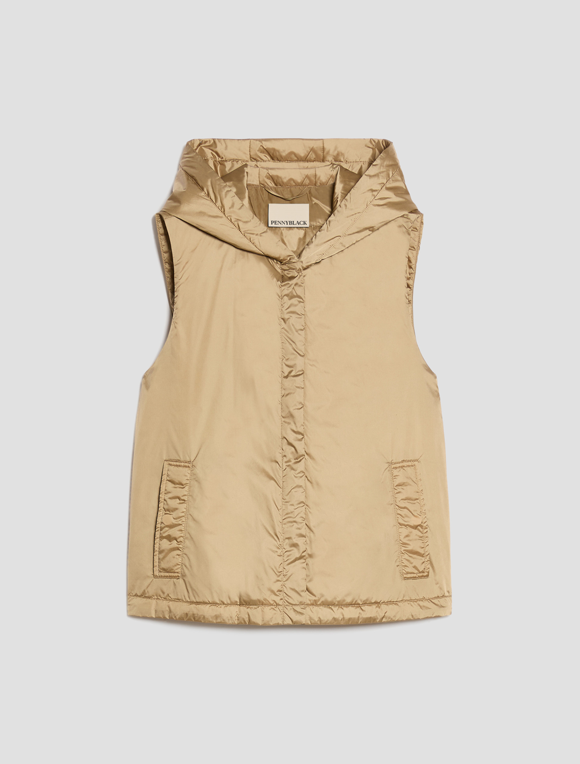 Water-repellent padded gilet - CAMEL - Pennyblack - 2