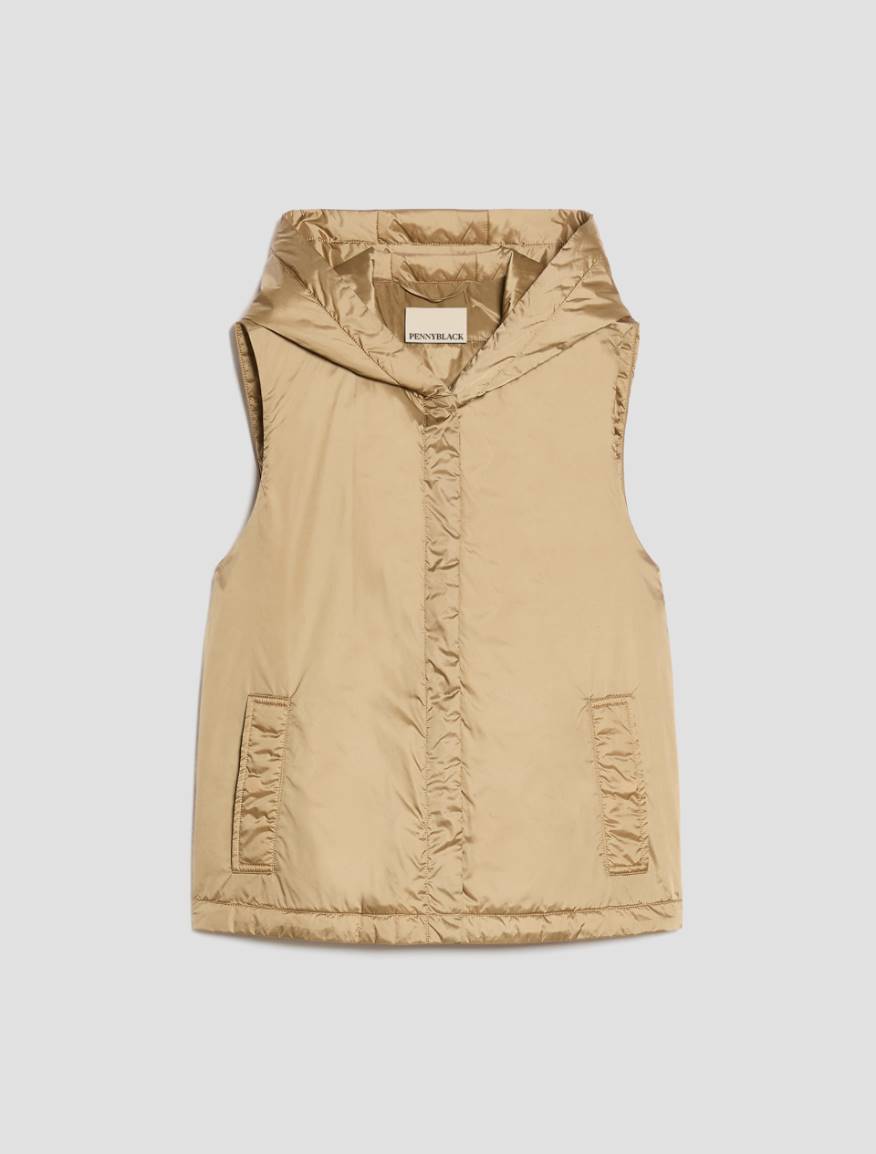 Water-repellent padded gilet - CAMEL - Pennyblack - 2