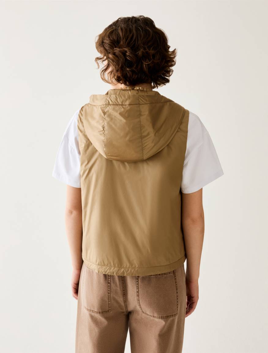 Water-repellent padded gilet - CAMEL - Pennyblack - 3
