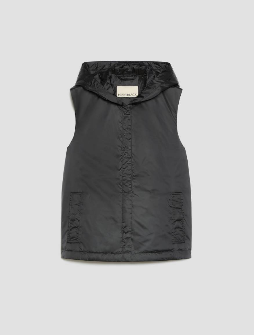Water-repellent padded gilet - BLACK - Pennyblack - 2