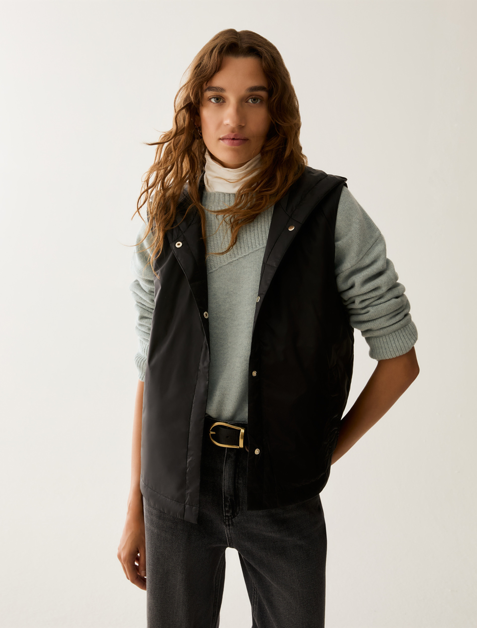 Water-repellent padded gilet - BLACK - Pennyblack - 1